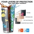 thumbnail image 7 of 30oz Cool Pet Background Dog Paw Tumblers Stainless Steel Tumbler with Lid and Straw,Vacuum Insulated Double Wall Travel Tumbler Cups Mug with Cleaning Brush for Coffee,Tea, 7 of 7
