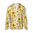 thumbnail image 1 of Vsdgher Beautiful Countryside Sunflower Print Adult Hoodie Shirts Rash Guard for Men Women,Long Sleeve Sun Protection Fishing Shirts for Athletic Running Swim-Small, 1 of 7