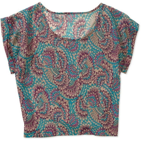 Generic Juniors Sheer Print Lady Top