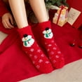 thumbnail image 5 of CuiLiyq Christmas Cartoon Socks, A Pair of Plush Warm Christmas Socks, Fall and Winter Warm Floor Socks for Home Holiday Party Decorations (B), 5 of 6