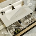 thumbnail image 4 of Eviva Nets 32 Inch Natural Oak and Black Wall Mount Modern Bathroom Vanity, 4 of 7