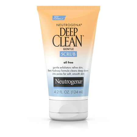 Neutrogena Deep Clean Gentle Facial Scrub, Oil free Cleanser 4.2 fl. (Best Product To Eliminate Blackheads)