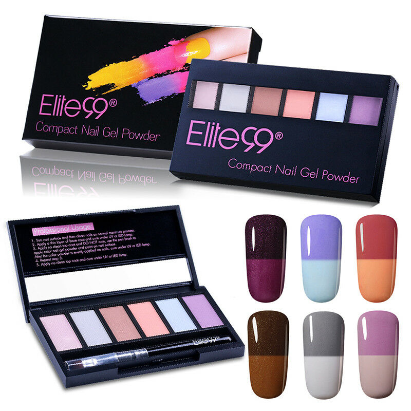Elite99 Color Series Thermal Color Changing Compact Gel Nail Powder 6