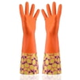thumbnail image 3 of Guantes para el hogar, resistentes al agua, de plástico, de cuero, para limpieza del hogar, de goma, antideslizantes, duraderos y gruesos, para lavar platos de cocina, 3 of 4