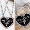 thumbnail image 5 of Necklace Couple/2 Pieces Female Necklace With Crystal Heart Pendant Friend, 5 of 8