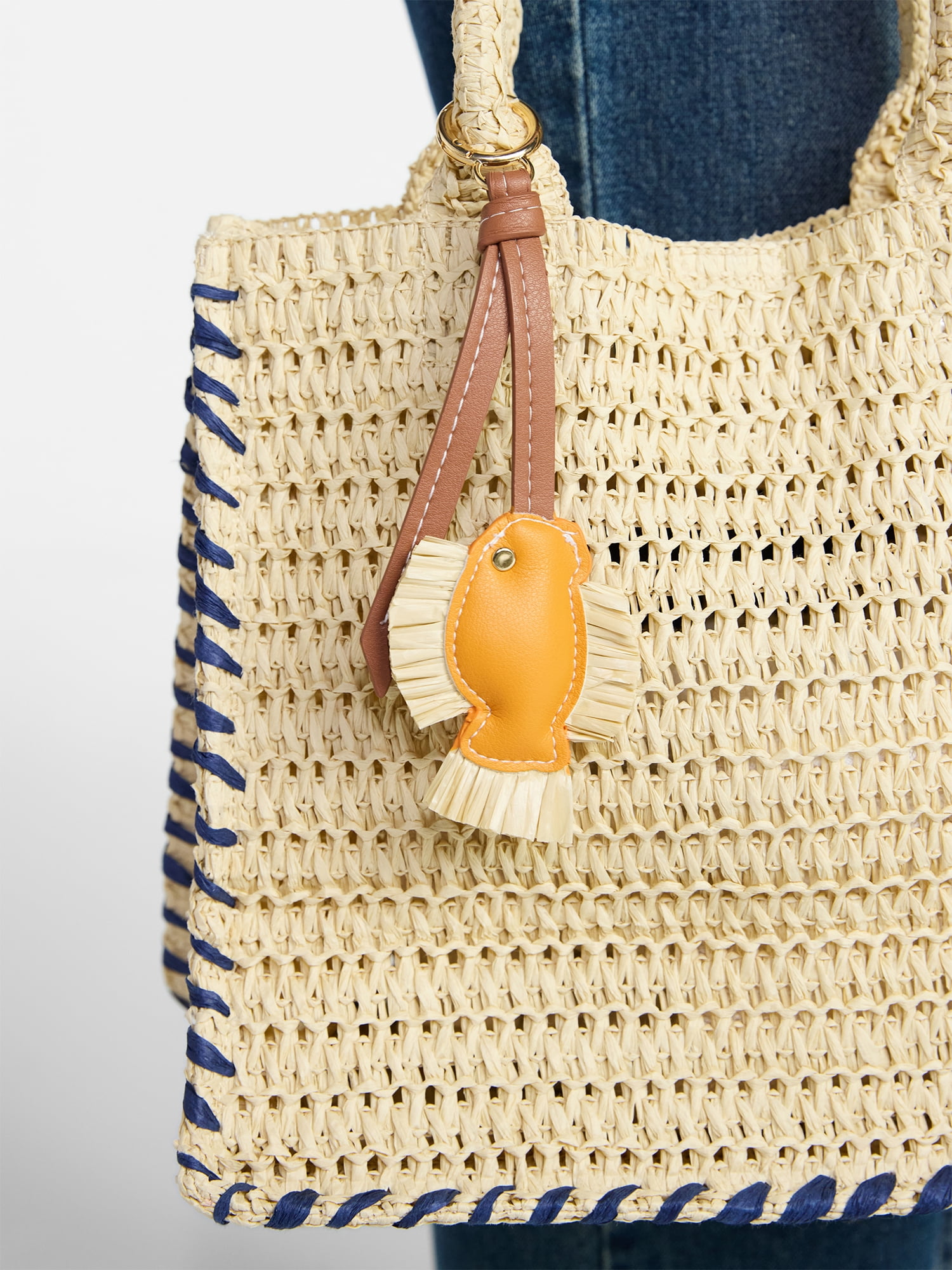 No Boundaries Women's Beach Icons Bag Charm, Orange Fish