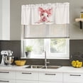 thumbnail image 5 of 2 Pack Valances for Windows, Pink Pig Window Valances for Living Room/Bedroom/Bathroom, Cartoon Watercolor Animals Printed Bows Light Filtering Kitchen Curtain Valance Window Treatment 42"W x12" L, 5 of 9