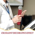 thumbnail image 3 of Microphone Handle Glitter Cover Handheld Mic Sleeve Microphone Handle Sparkling Rhinestones Sleeve, 3 of 9