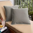 thumbnail image 4 of Sunbrella  Canvas Charcoal/ Canvas Natural  Indoor/ Outdoor Pillow Set 16 in x 16 in, 4 of 5