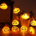 thumbnail image 1 of Mistaha Horror Pumpkin Halloween String Lights 10FT 20LEDs Spooky Pumpkin Decorative Hanging Lights Waterproof LED Pumpkin Lights Battery Operated 2 Modes, 1 of 8