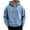Light Blue, variant on Zeijnsda Mens Loose Sweatshirts Fashion Half-Zipper Hoodies Solid Color Long Sleeved Hooded Sweatshirts Men's Oversized Pocket Hoodies
