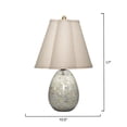 thumbnail image 3 of Capsule Mother of Pearl Table Lamp with Linen Shade, 3 of 5