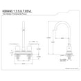 thumbnail image 6 of Kingston Brass KB8491SVL Two-Handle 2-Hole Deck Mount Bar Faucet in Polished Chrome, 6 of 6