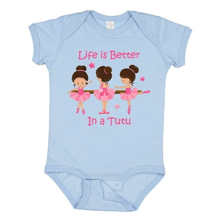 

Inktastic Life s Better in a Tutu KS Girls Baby Bodysuit