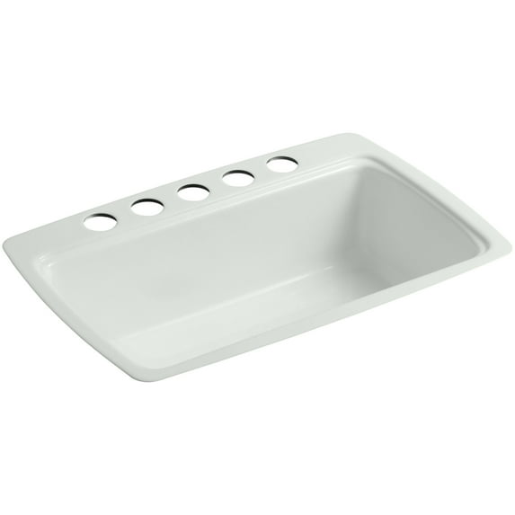 Kohler K-5864-5U Cape Dory 33" Single Basin Under-Mount Enameled Cast-Iron Kitchen Sink -