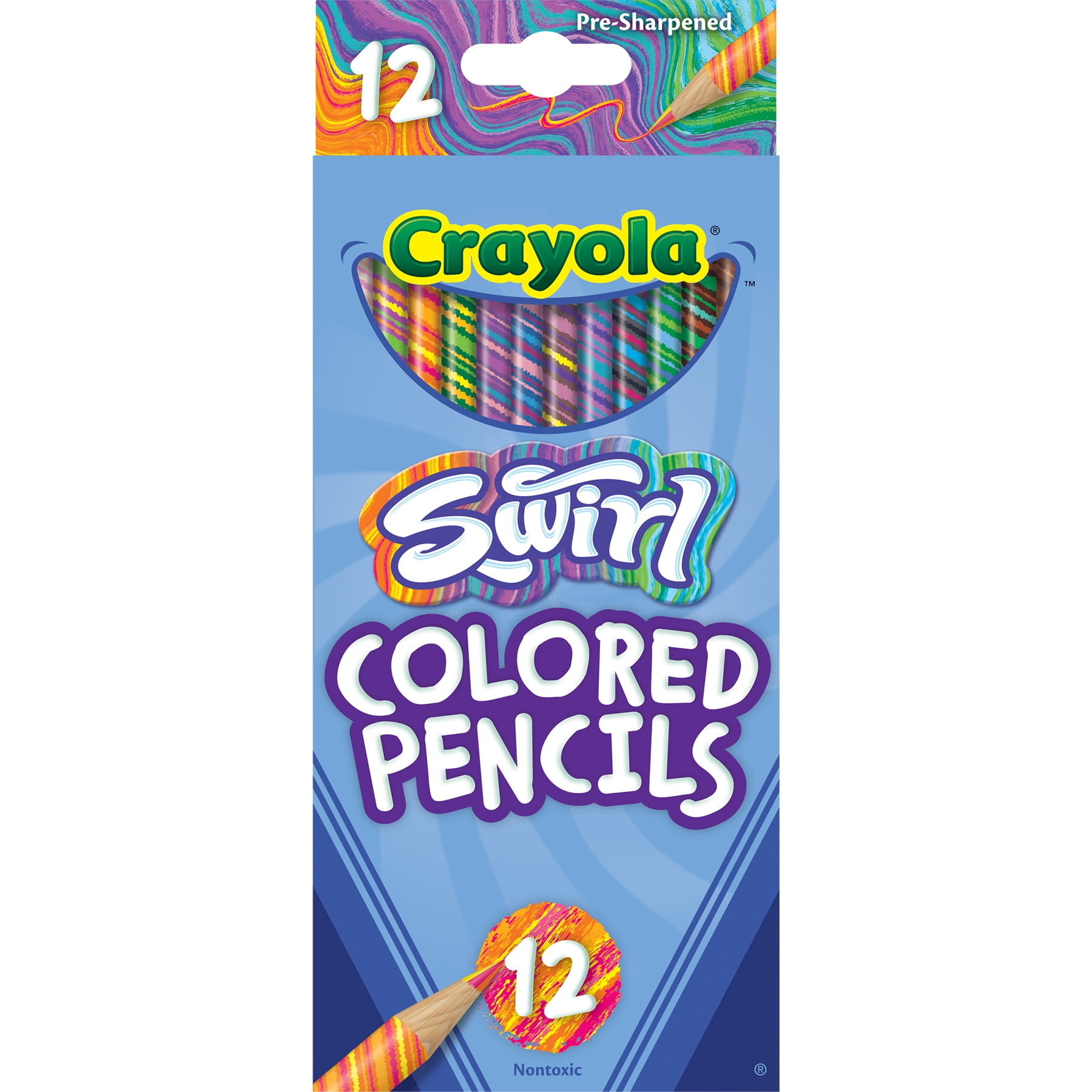 Crayola SWIRL Colored Pencils, 12 Per Pack, 12 Packs