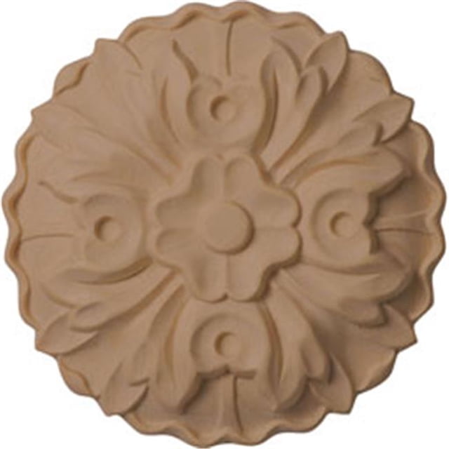 Ekena Millwork ROS02X02KEAL 2.75 in. W x 2.75 in. H x .5 in. P Kent Rosette- Alder- Architectural Accent