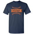 thumbnail image 2 of Houston Baseball Laces - Pitcher, Team Sport Graphic T-Shirt - Large - Navy, 2 of 6