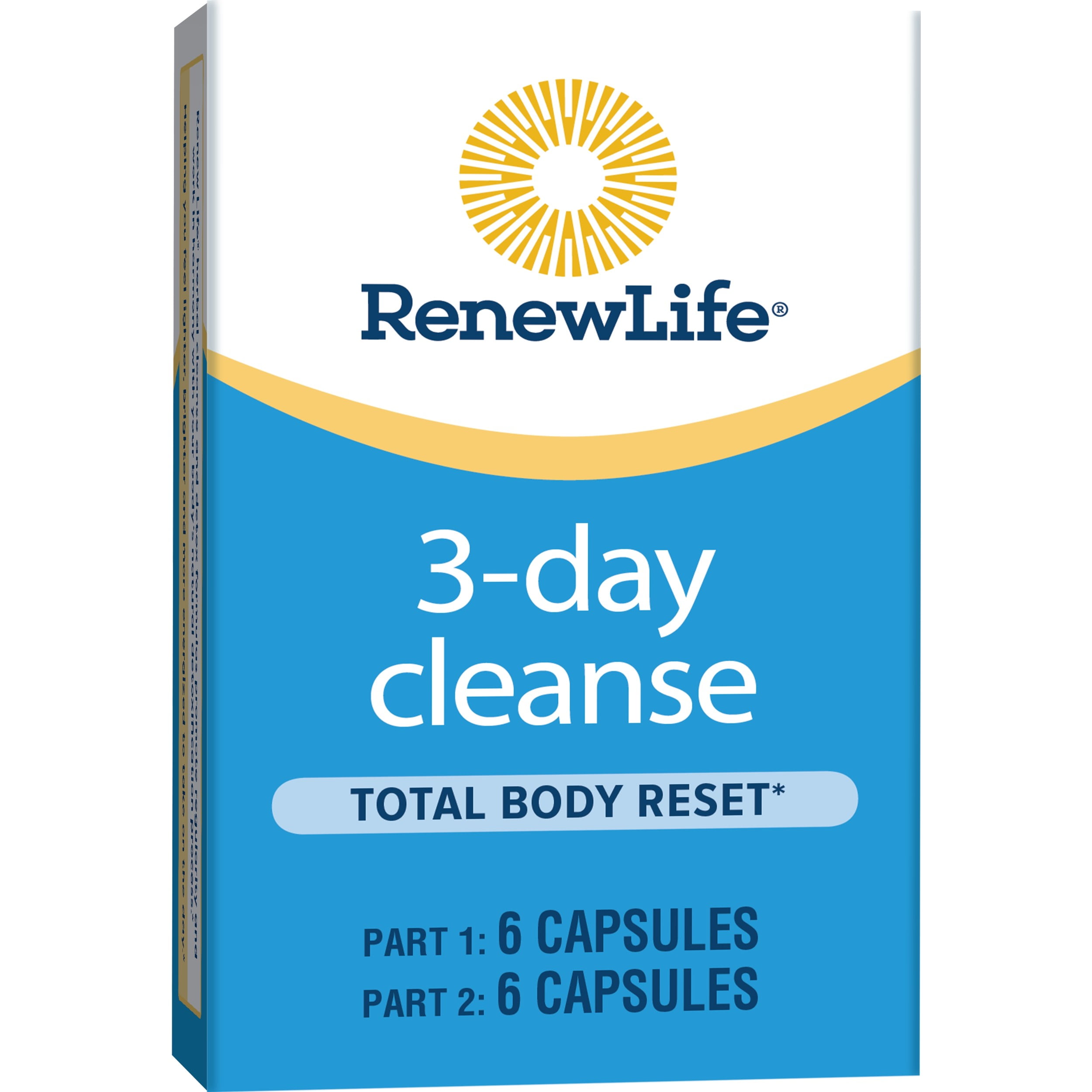 Renew Life Total Body Reset Adult 3-Day Cleanse Supplement, 12 Count
