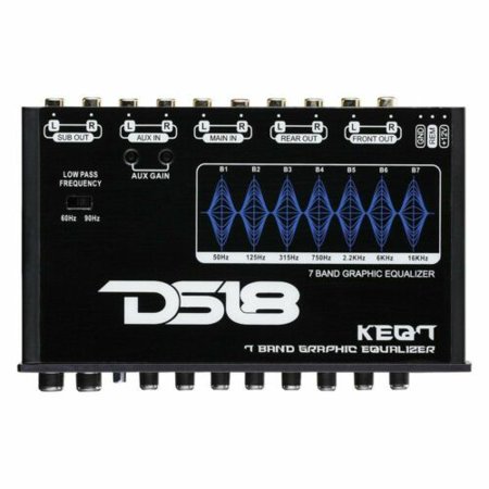 DS18 7 Band Graphic Equalizer Six Channel 7 Volt RCA Subwoofer