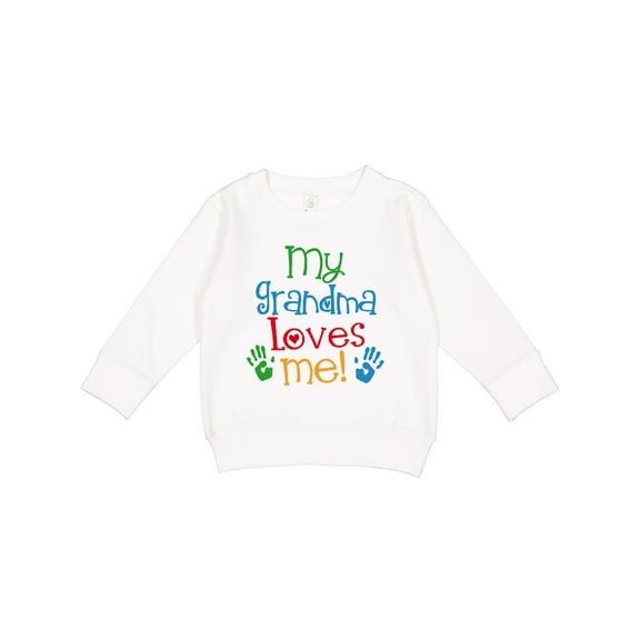 Inktastic My Grandma Loves Me Toddler Sweatshirt