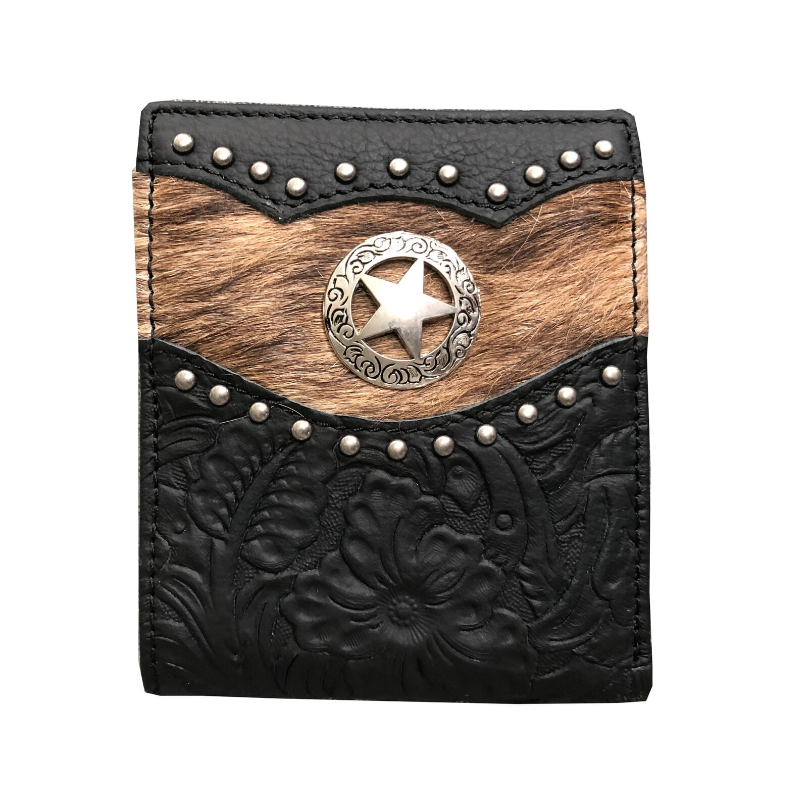 Janhooya Western Cowboy Wallet Mens Genuine Leather Short Bifold