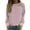Pink, variant on Oalirro Cute Long Sleeve Tops for Women Striped Print Round Neck Fall Tops for Women 2024 Fall and Winter Light Blue Shirt