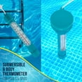 thumbnail image 4 of U.S. Pool Supply Floating Buoy Pool Thermometer with Jumbo Easy-To-Read Temperature Display, Teal Blue, Tether String - Measures Water Up to 110° F & 40° C - Swimming Pools, Spas, Hot Tubs, Ponds, 4 of 5