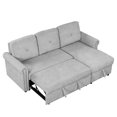 thumbnail image 5 of Euroco 83" L Shaped Sofa Bed Modern Convertible Sleeper Sofa Bed with Storage Chaise, Gray, 5 of 9