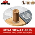 thumbnail image 3 of Ezprotekt 1.6 inch Clear Non Slip Furniture Pads for Hardwoods Floors, 16 Pcs Non Skid Round Rubber Furniture Coasters Cups Floor Protectors for Sofa Bed Couch Chair Desk, Prevent Scratches, 3 of 7