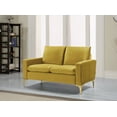 thumbnail image 2 of Uspridefurniture Buchholz 54.7'' Velvet Square Arm Loveseat,Yellow, 2 of 5