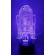 thumbnail image 3 of R2-d2 Robot 3d Night Light Led Illusion Lamp Night Desk Table Lamp, 7 luces que cambian de color con base acrílica plana y Abs y cargador Usb Feliz Sencillez, 3 of 3