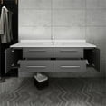 thumbnail image 7 of Fresca Fcb6160-Uns-U Lucera 60" Wall Mounted Single Basin Vanity Set - Grey, 7 of 7