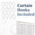 thumbnail image 6 of Blue and White Shower Curtain Herringbone Fabric Shower Curtain Zig Zag Inky Chevron Farmhouse Shower Curtain Zigzag Modern Shower Curtain for Bathroom Waterproof Hooks Included 70x72 inch, 6 of 6