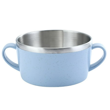 

anna Anti-scalding Children\ s Rice Soup Bowl Double-layer Stainless Steel Tableware
