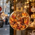 thumbnail image 2 of 2026 Christmas Home Party Decoration Fall Ornament Forest Wildlife In Glass Ball Hanging Ornament Pumpkin Maple Leaf Thanksgiving Christmas Tree Decor Christmas Celebration Party Supplies, 2 of 7