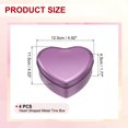 thumbnail image 2 of 4Pack Heart Shaped Metal Tins Box, Empty Candy Jars Containers with Lids, Light Purple-L, 2 of 6