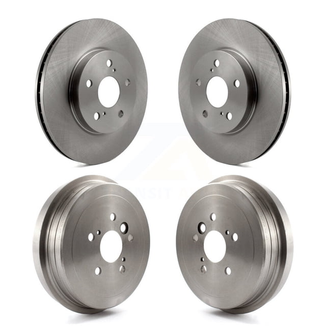 CMX Front Rear Disc Brake Rotors Drums Kit for Car 2006 Toyota Camry with 296mm Diameter Rotor K8-101993