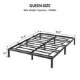 thumbnail image 4 of Full Bed Frames,10 Inch Metal Platform Bed with Steel Slat Support,Full Bed Frame No Box Spring Needed,Heavy Duty Metal Platform Bed Frame Full Size for Bedroom Easy Assembly,Noise Free,Black, 4 of 8