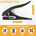 thumbnail image 2 of Single Hole Punch 15 mm Heavy Duty Hole Puncher Round Hole Punching Tool Paper Punch Precise Circle Hole Puncher Handheld Edge Banding Hole Puncher for Paper Ticket Label-black-, 2 of 9