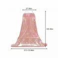 thumbnail image 2 of AUQ Mosquito Net Bed Canopy for Girls, Princess Round Hoop Sheer Bed Canopy, Dome Mosquito Netting Bed Tent Twin Girls Canopy Bed Decor for Baby Crib, Kid Bed Pink, 2 of 7