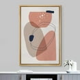 thumbnail image 3 of IDEA4WALL Framed Canvas Wall Art Pastel Pink & Gray Watercolor Polygon Abstract Digital Art Nordic Multicolor Boho Print Minimal Contemporary for Living Room, Bedroom, Office - Natural 24"x36", 3 of 5