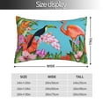 thumbnail image 2 of Naloa Tropical Jungle Flamingo Pillow Covers, Throw Pillow Case Cushion Covers,Cushion for Bedroom,Couch,Home-16"x24", 2 of 6
