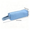 thumbnail image 3 of Canvas Pencil Pouch, Solid Color Pencil Case with Carry Strap, Portable Stationery Organizer for Office Workstation Artist Drawing and Travel Storage, 3 of 7
