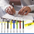 thumbnail image 3 of Zhanmai 112 Pcs Multi Tool Pens Christmas Men Gift 6 in 1 Screwdriver Pen Gadgets Screwdriver Ruler Level Gauge Ballpoint for Men Father Gift Christm, 3 of 7