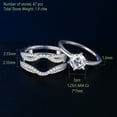 thumbnail image 5 of Wuziwen Wedding Rings for Women Solitaire Round Cut 925 Sterling Silver Rings Set Cz Size 5, 5 of 9