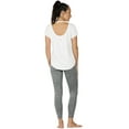 thumbnail image 4 of icyzone Open Back Yoga Shirts for Women - Exercise Workout Tops, Athletic Short Sleeves, Running T-Shirts Loose Fit, 4 of 6