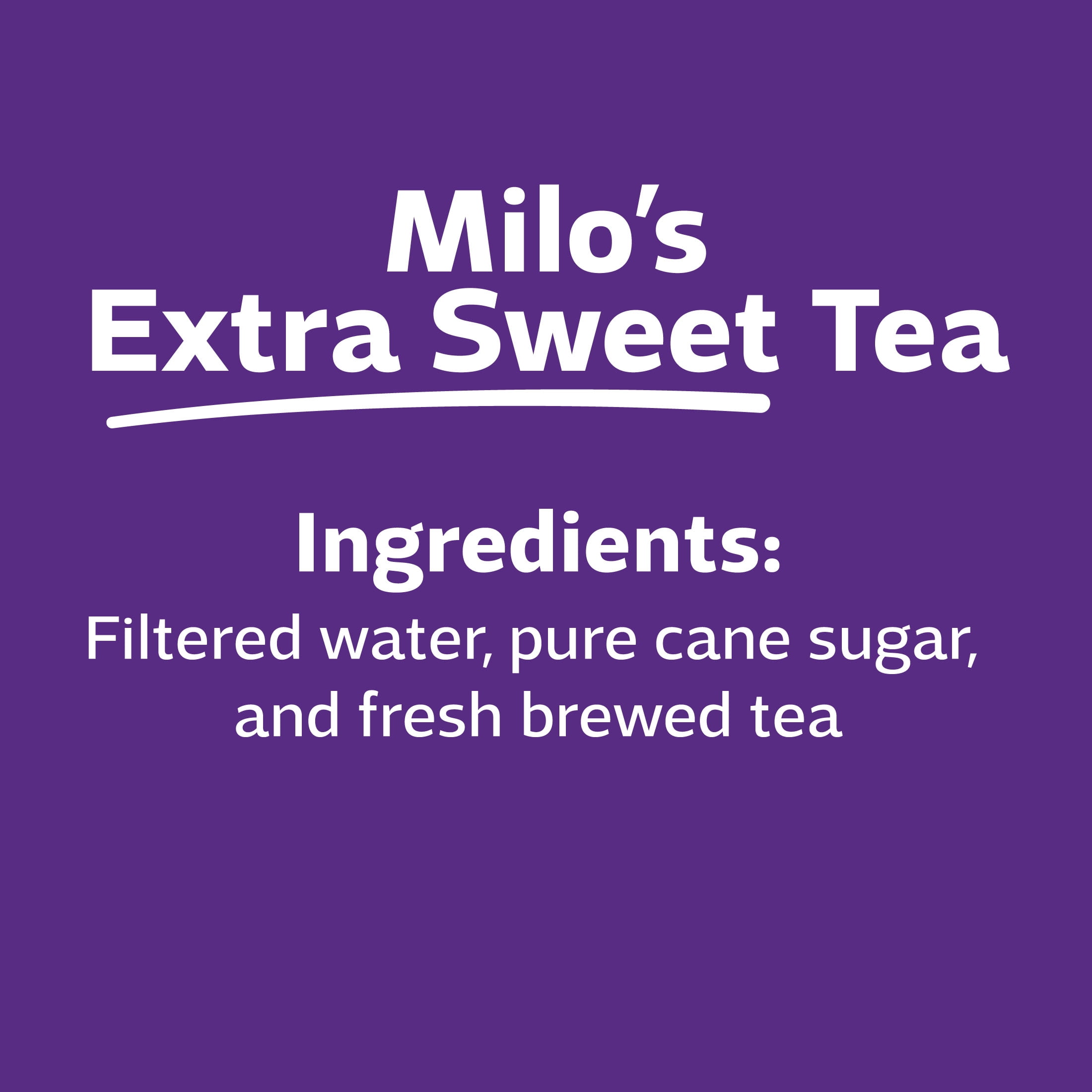Milo's Extra Sweet Iced Tea Gallons, Fresh Brewed Refrigerated Tea 128 fl oz