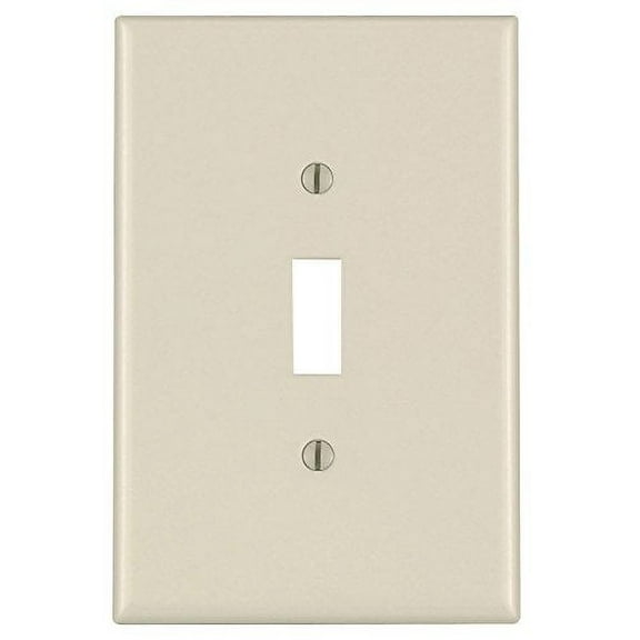 Leviton 82101 Single Gang Toggle Switch Wall Plate, Oversize, Almond