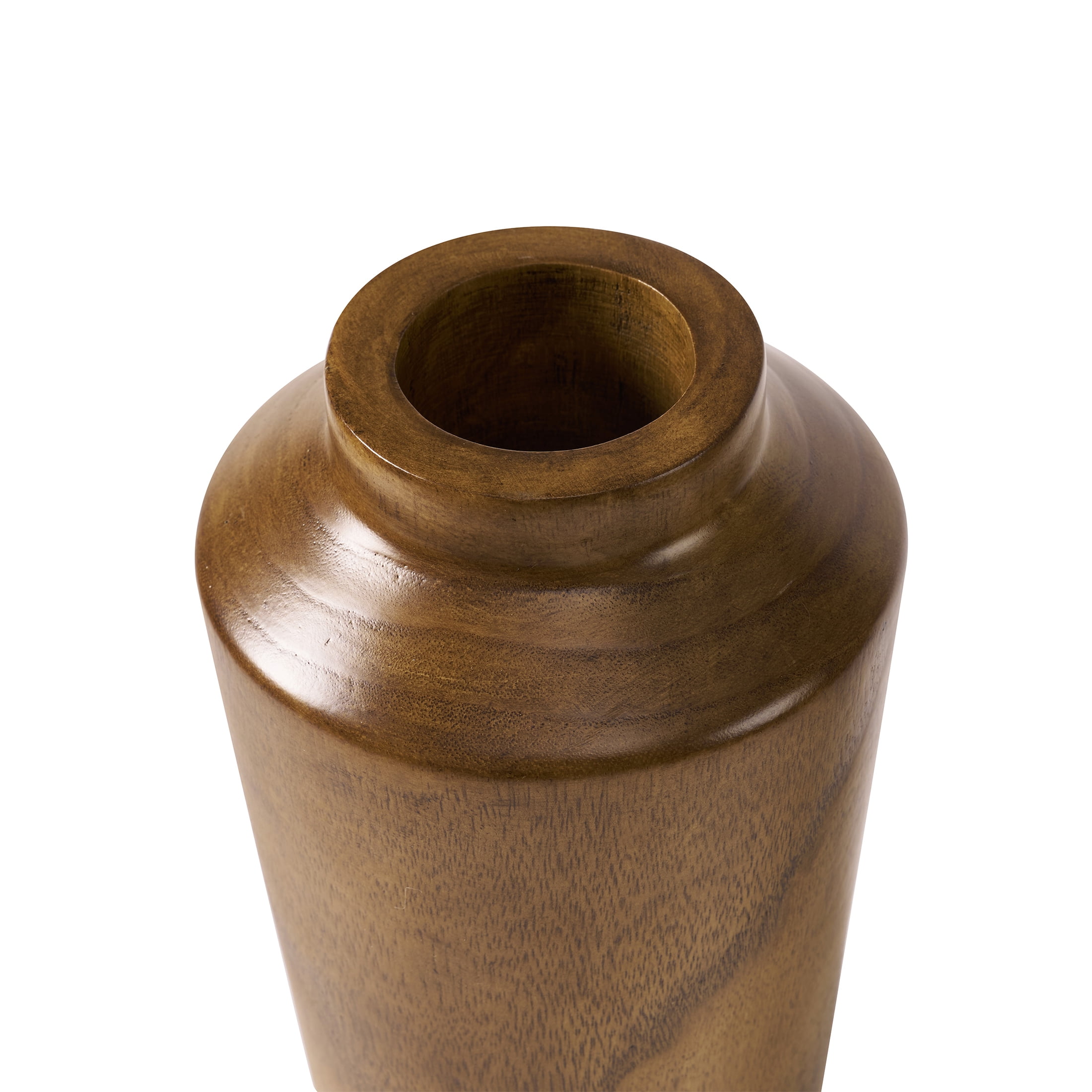 Better Homes & Gardens Natural 10" Paulownia Wood Angular Tall Vase